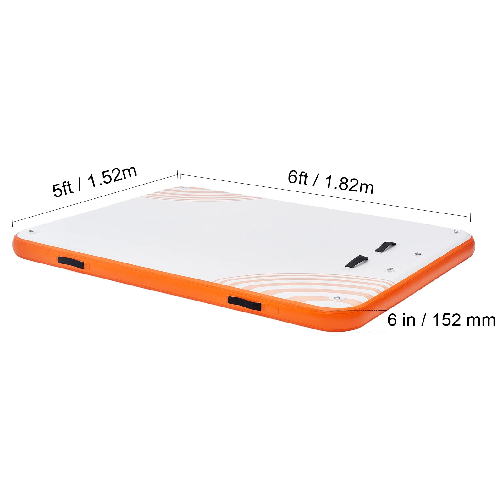 Inflatable Floating Dock 5x6 FT Non-Slip w/ Detachable Ladder
