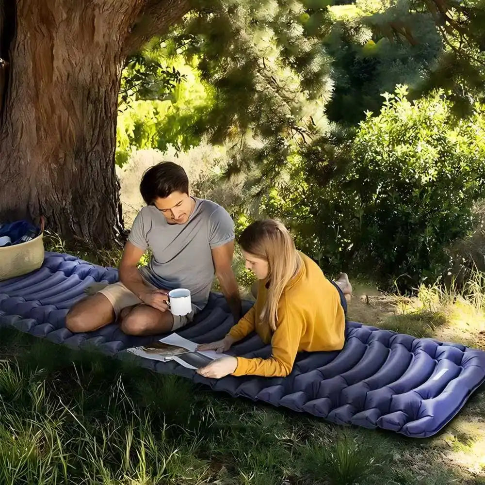 Outdoor camping super thick 4-inch inflatable sleeping mat