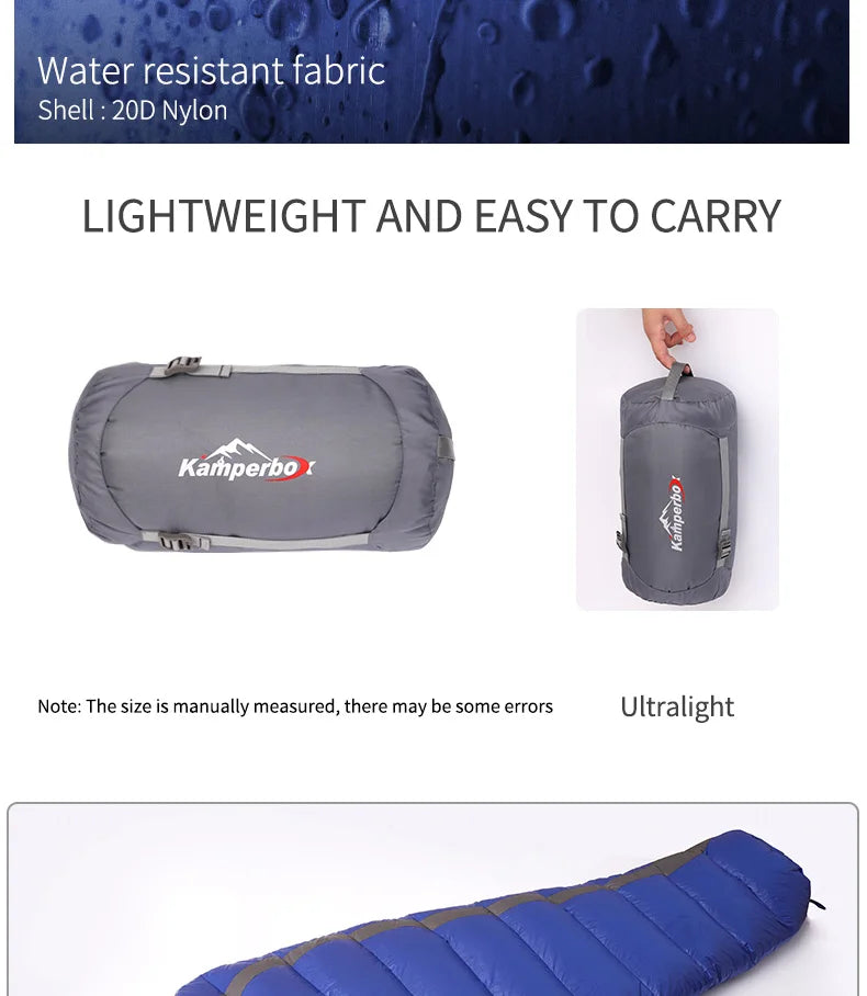 Down Sleeping Bag for Winter and the Cold
