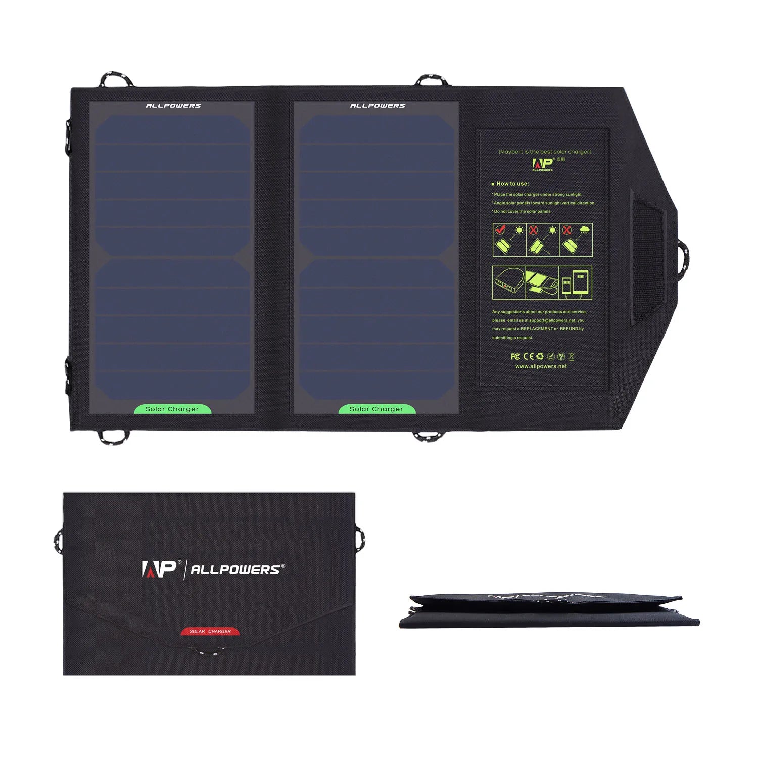 Flexible Foldable Solar Panel 5V 10W High Efficiency Solar Charger