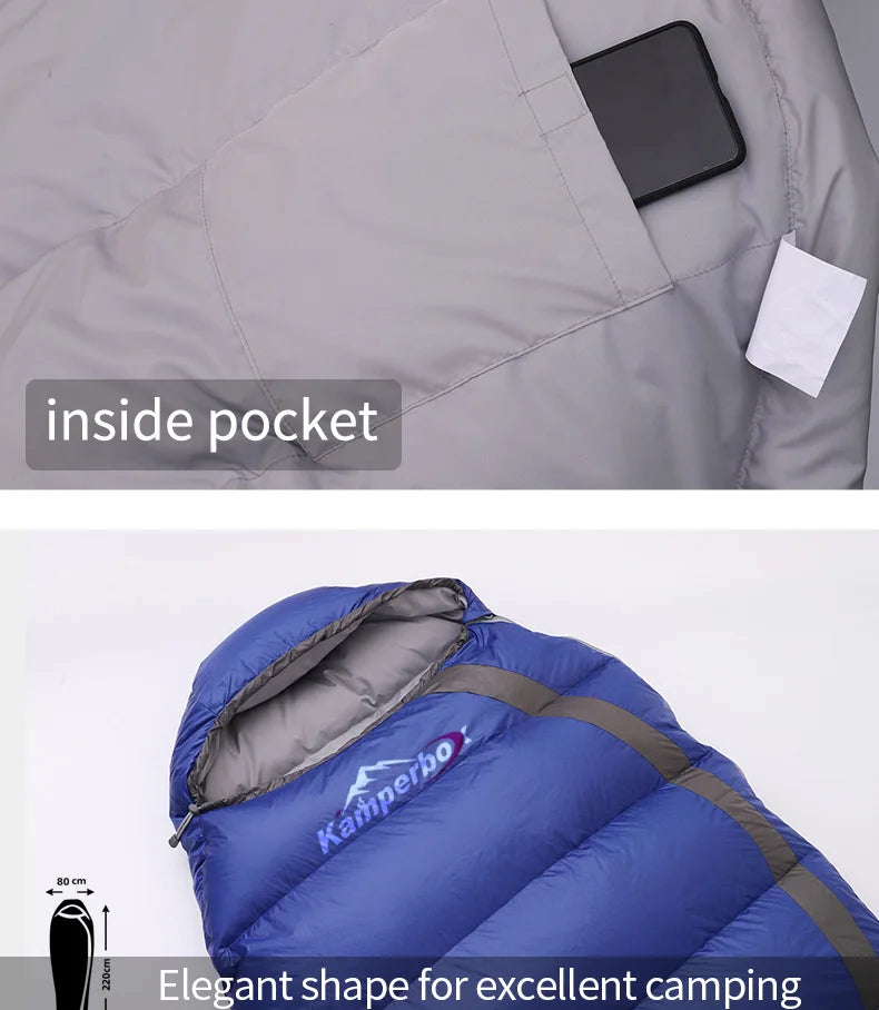 Down Sleeping Bag for Winter and the Cold