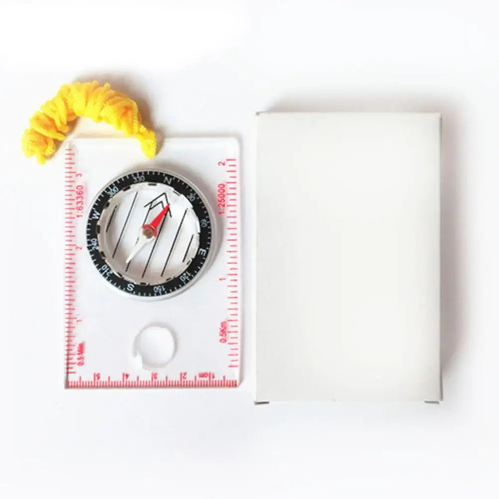 Portable Magnifying Compass with lanyard mirror and ruler