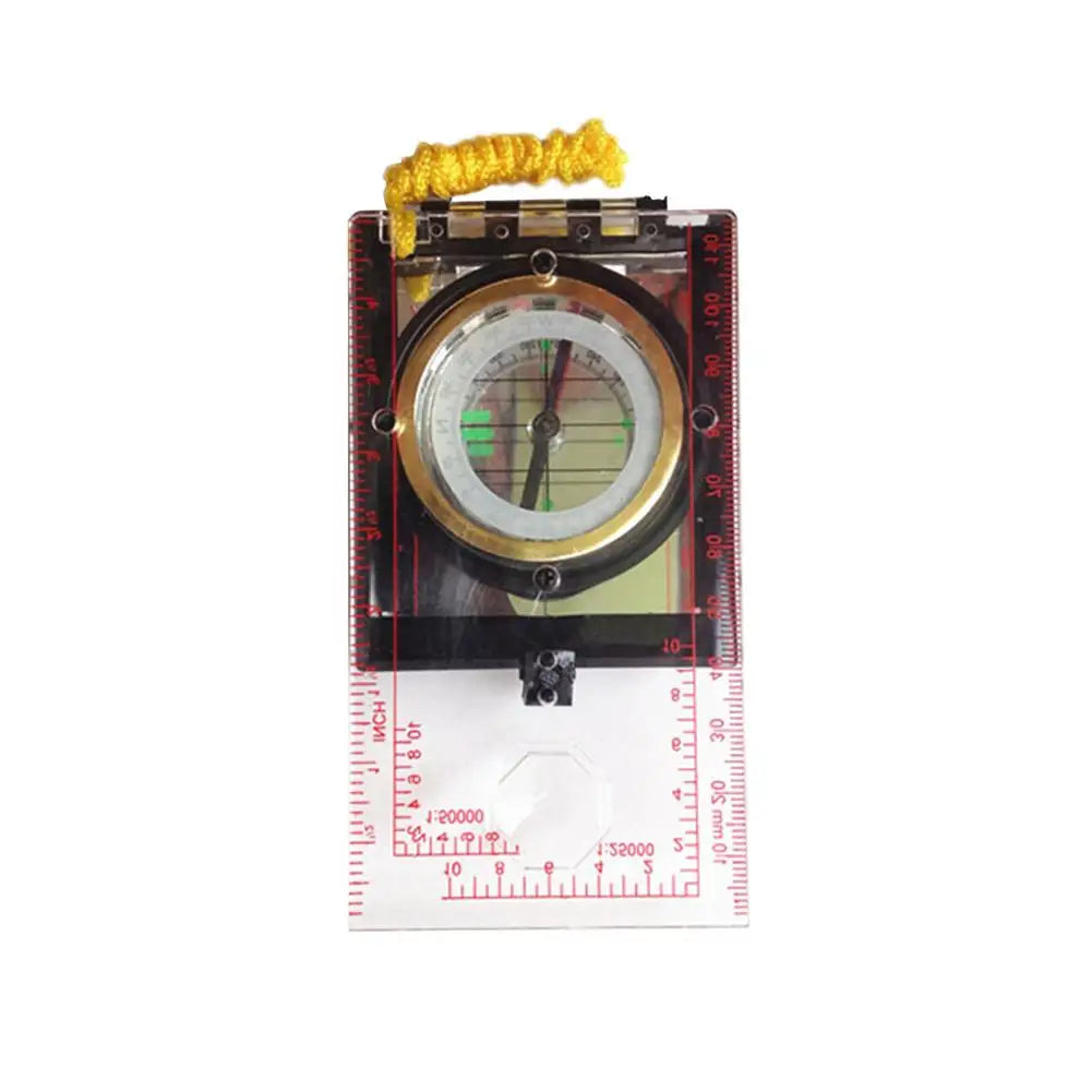 Portable Magnifying Compass with lanyard mirror and ruler