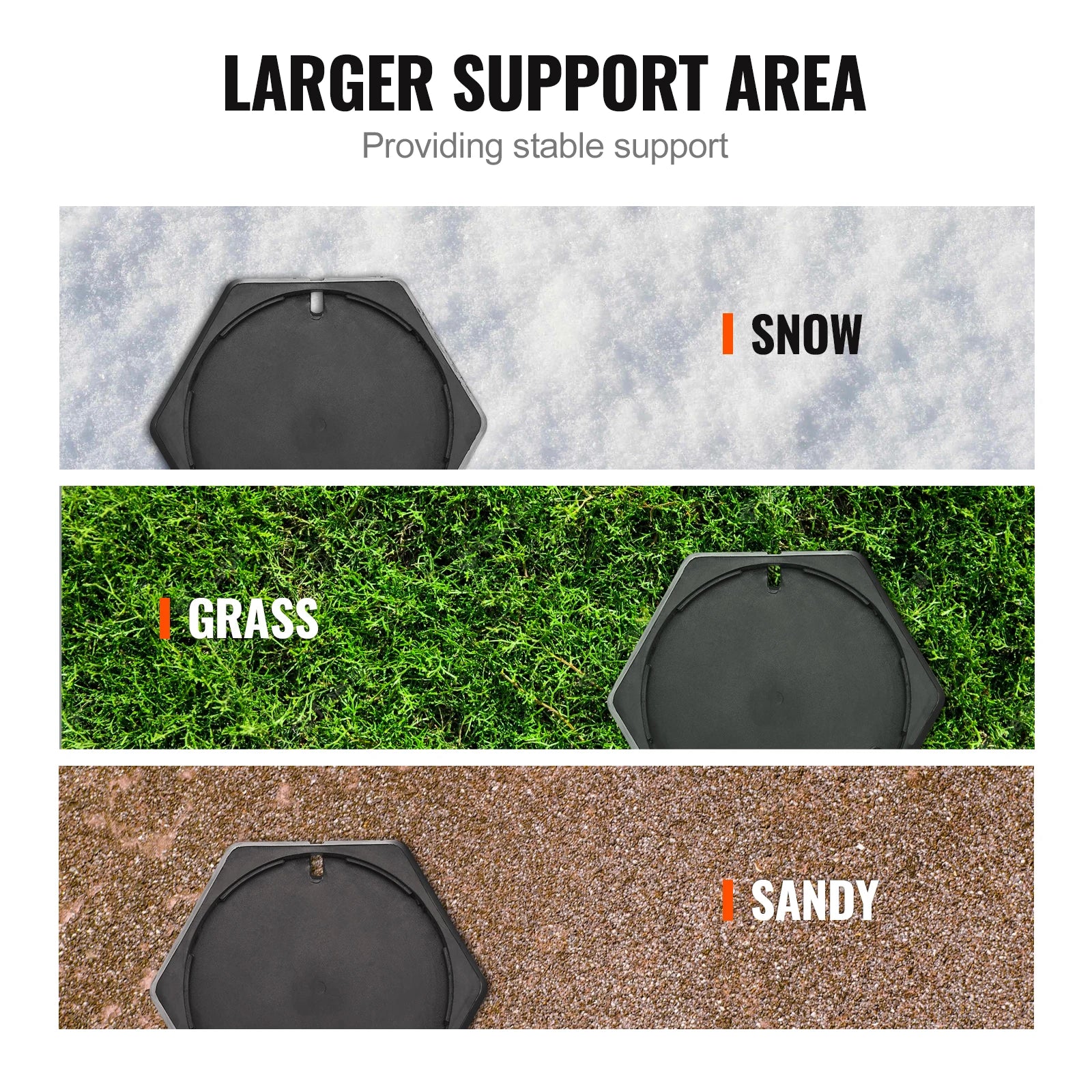 RV Leveling Pads Round Feet