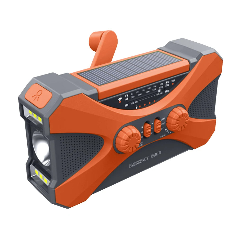 Portable Emergency Radio Solar Hand Crank LED Flashlight