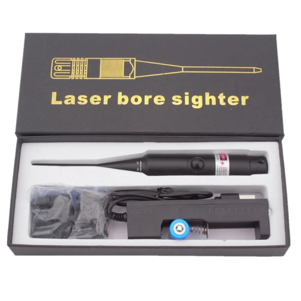 Red Laser Bore Sight Kit For.17 To 12GA Caliber Rifles & Pistols