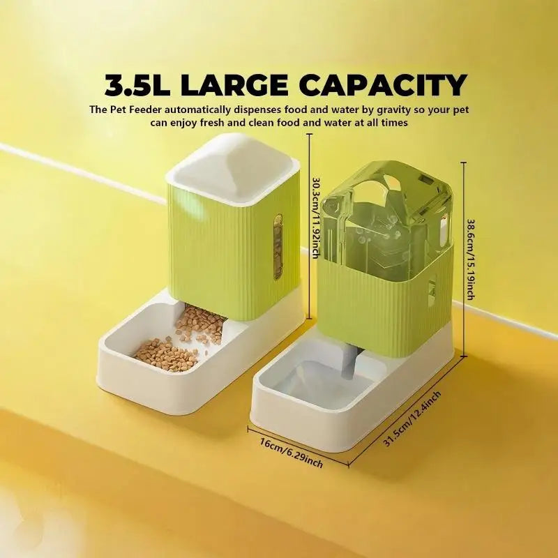 3.5L Large Capacity Automatic Dog Feeder And Water Dispenser