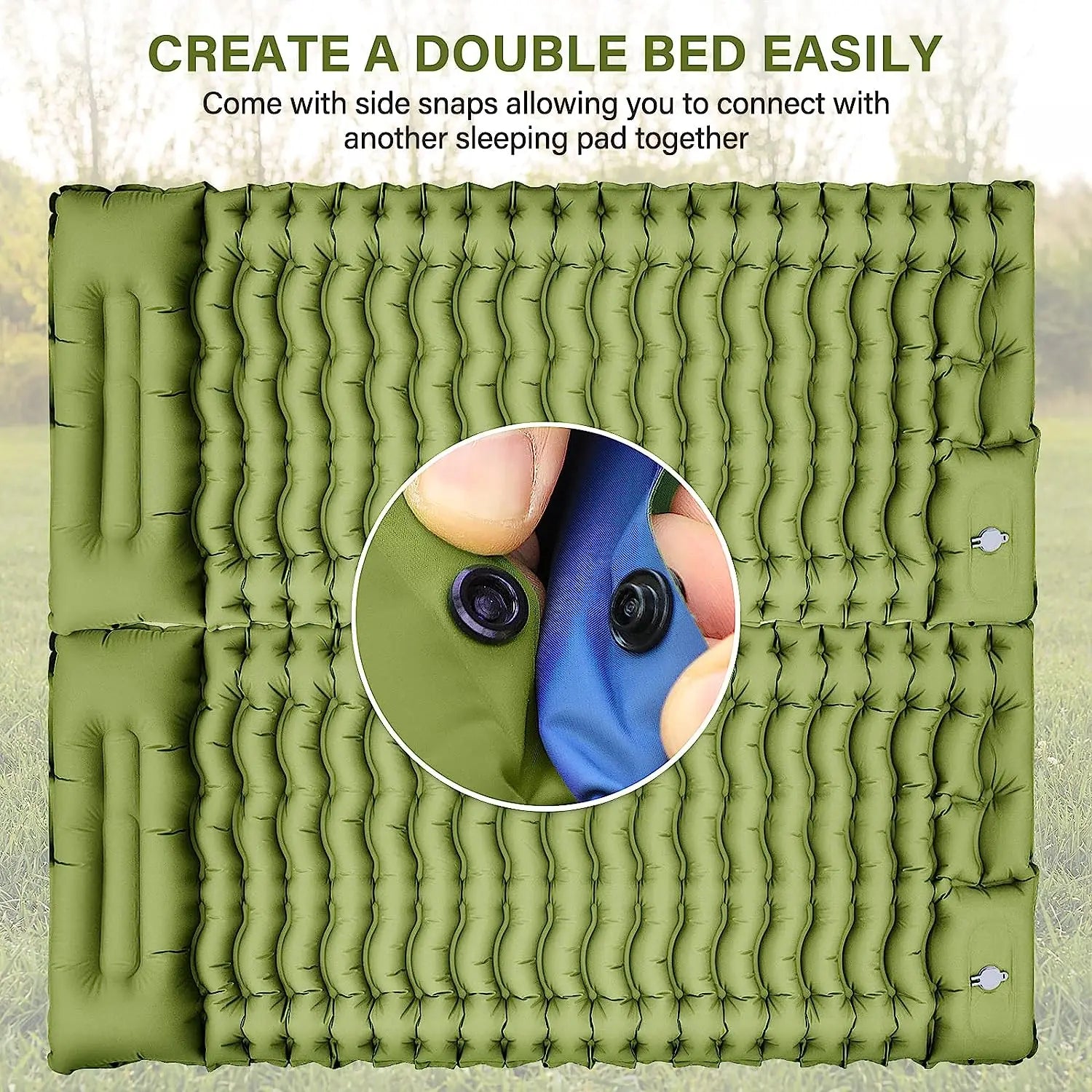 Outdoor camping super thick 4-inch inflatable sleeping mat