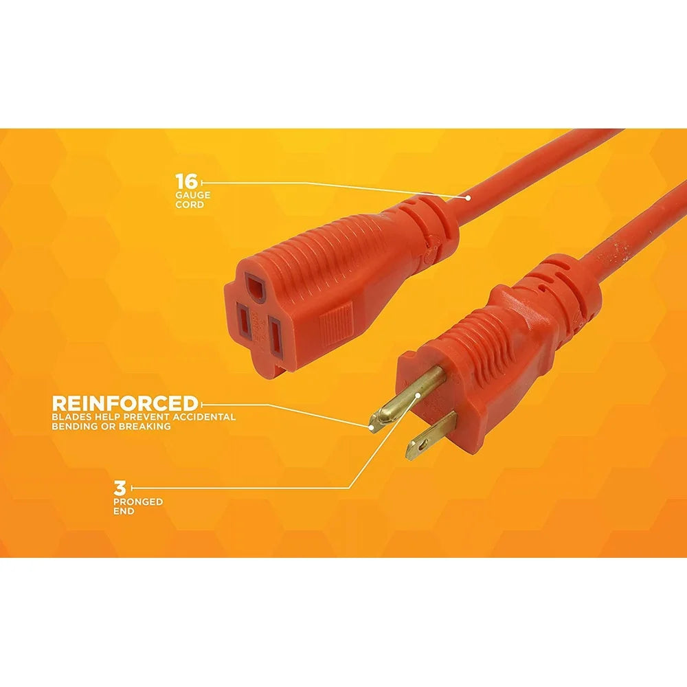 100FT Heavy Duty 16 Gauge Outdoor Extension Cord