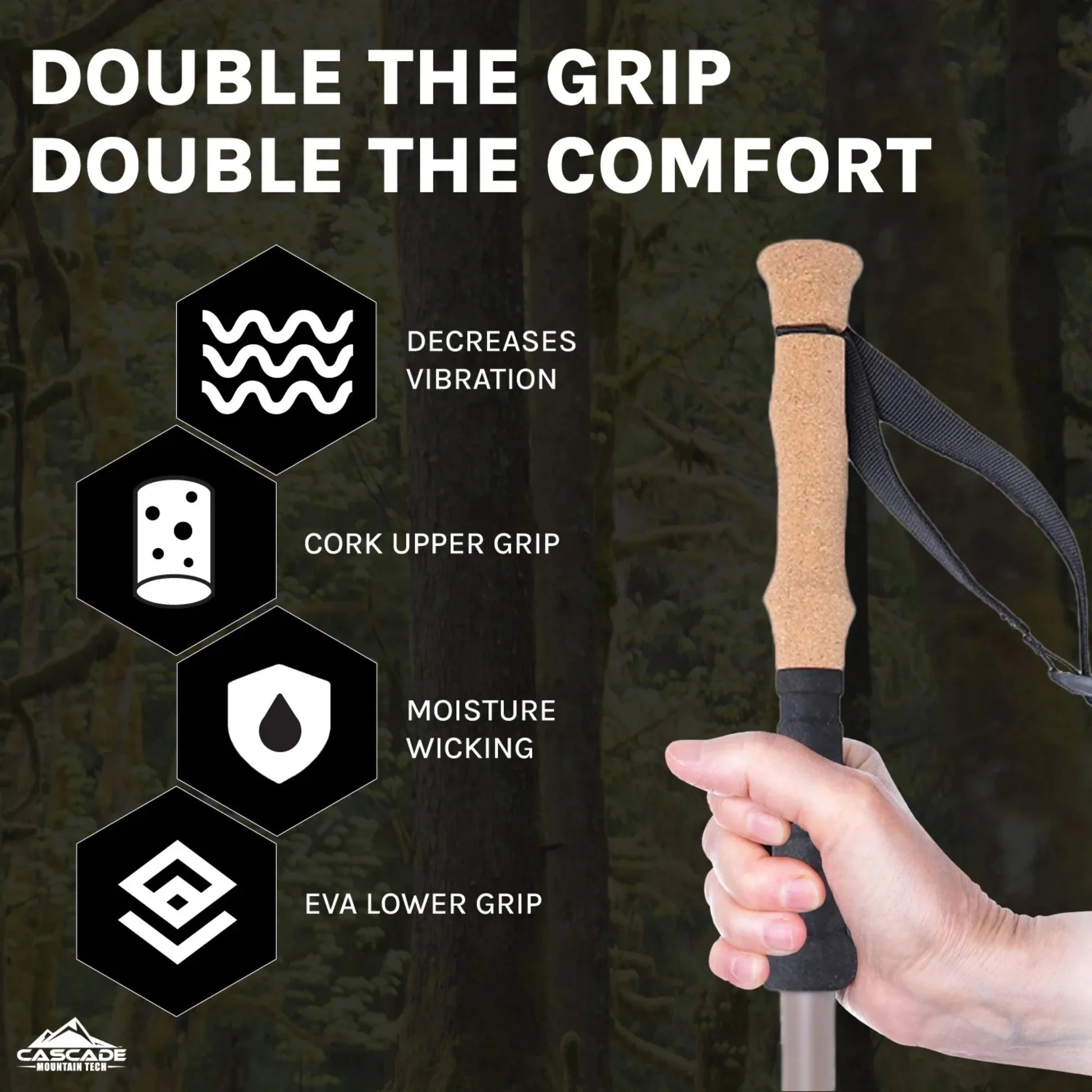 Carbon Fiber Monopod Walking or Hiking Sticks