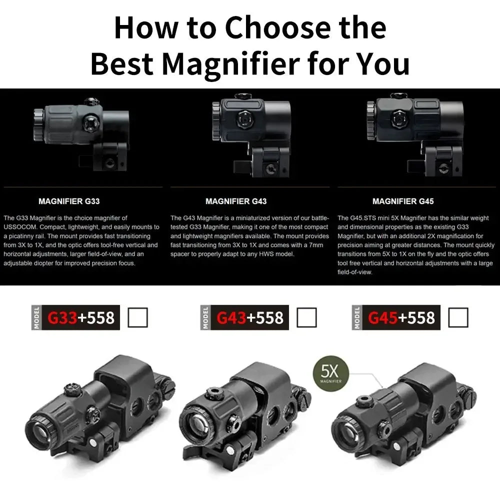558+G33 Holographic Reflex Sight Red Dot