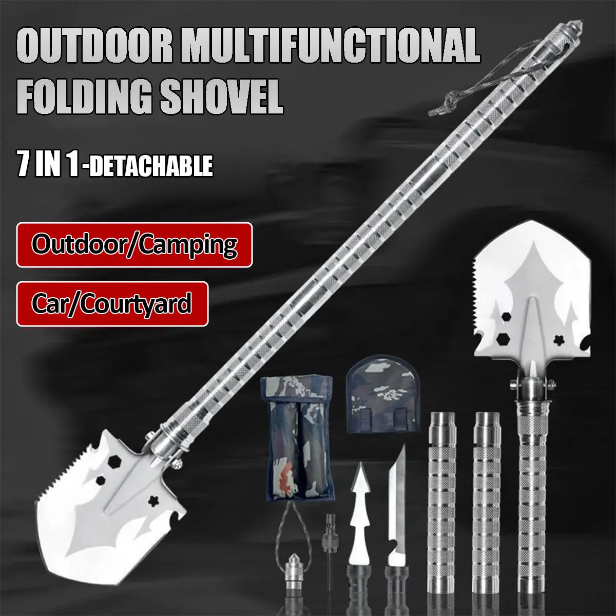Multi Functional Detachable Foldable Shovel