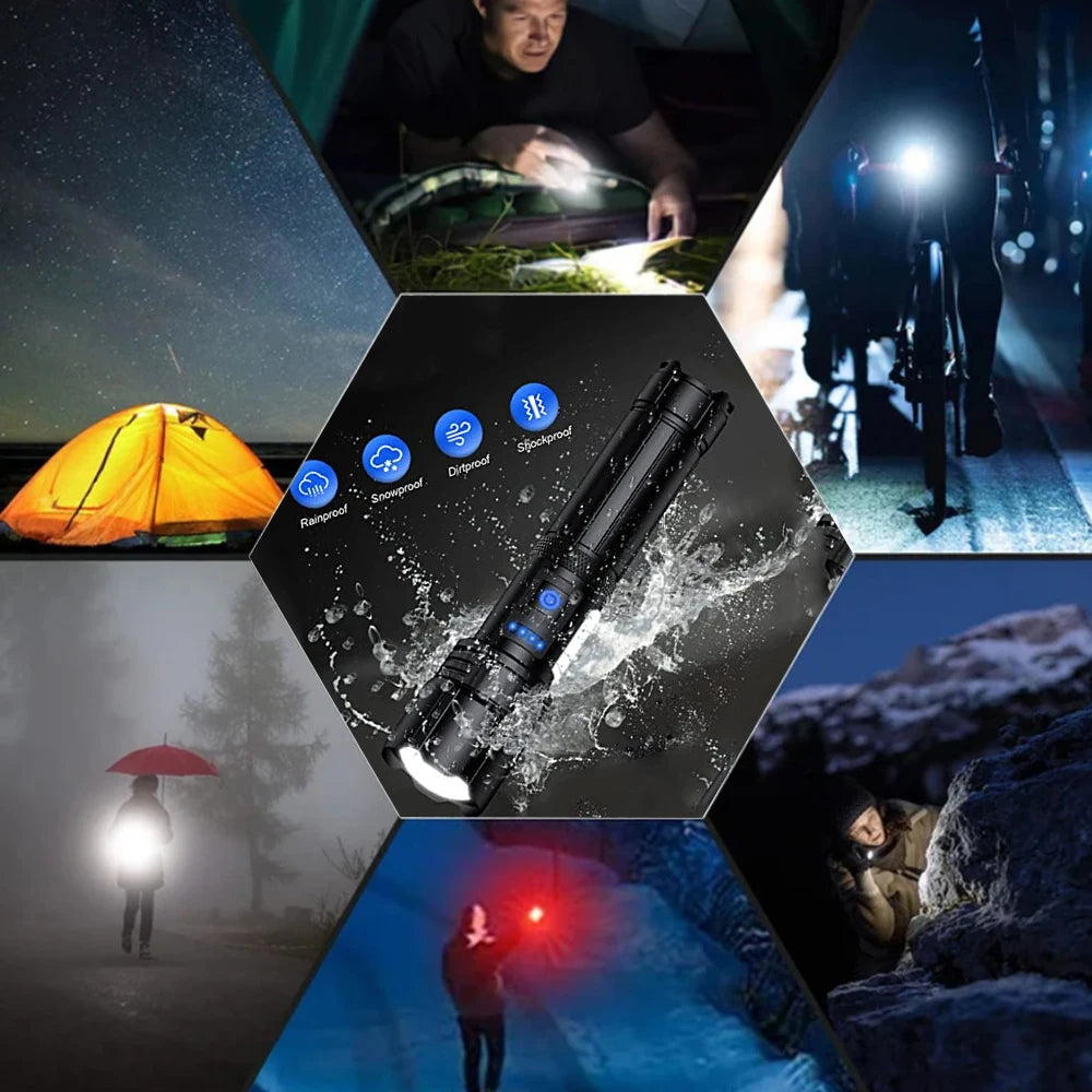 Rechargeable Super Bright Flashlight 7Modes