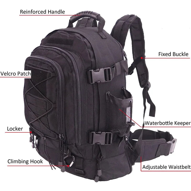 60L Military Style Tactical Backpack
