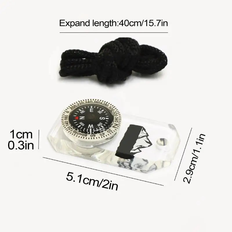 Map Ruler Compass Portable Acrylic Multifunctional