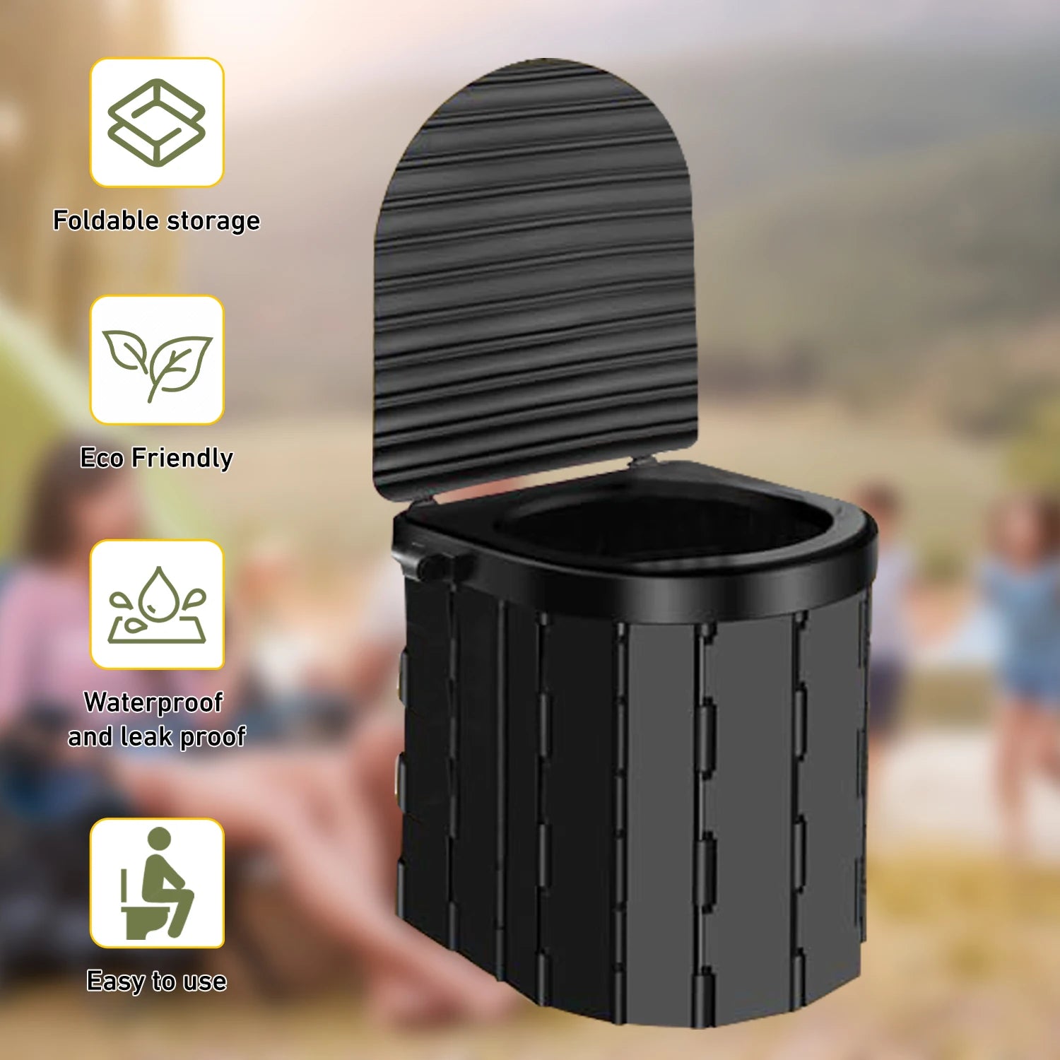 Camping Toilet and Privacy Tent with Large Portable Toilet