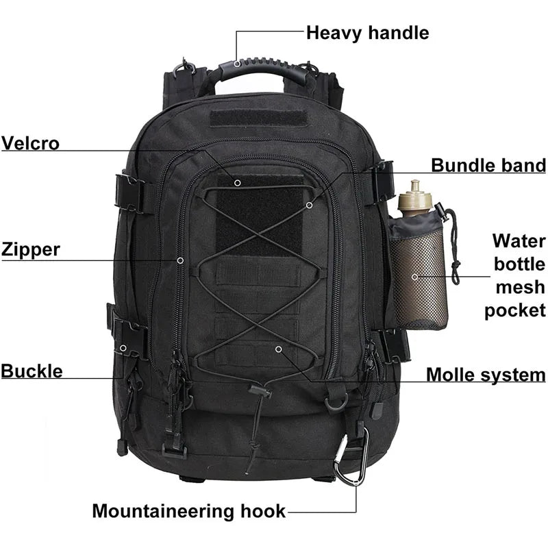 60L Military Style Tactical Backpack