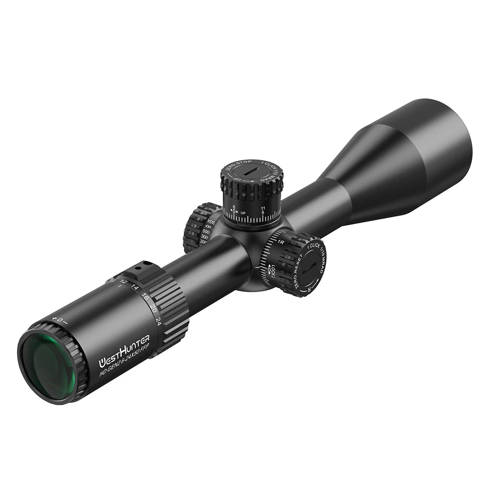 Riflescope 6-24X50 FFP 1/10 MIL with 20mm mount - ZS