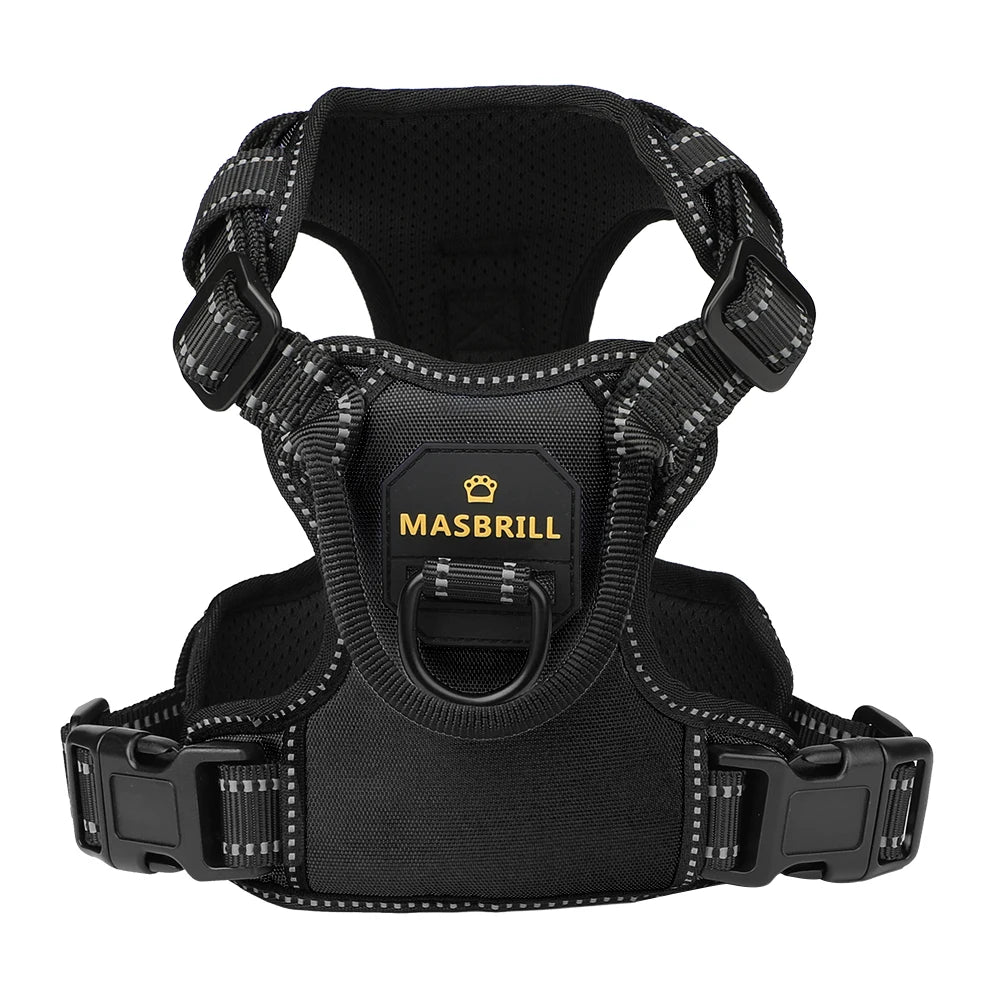 Dog Harness No Pull Nylon Adjustable Reflective Dog Vest