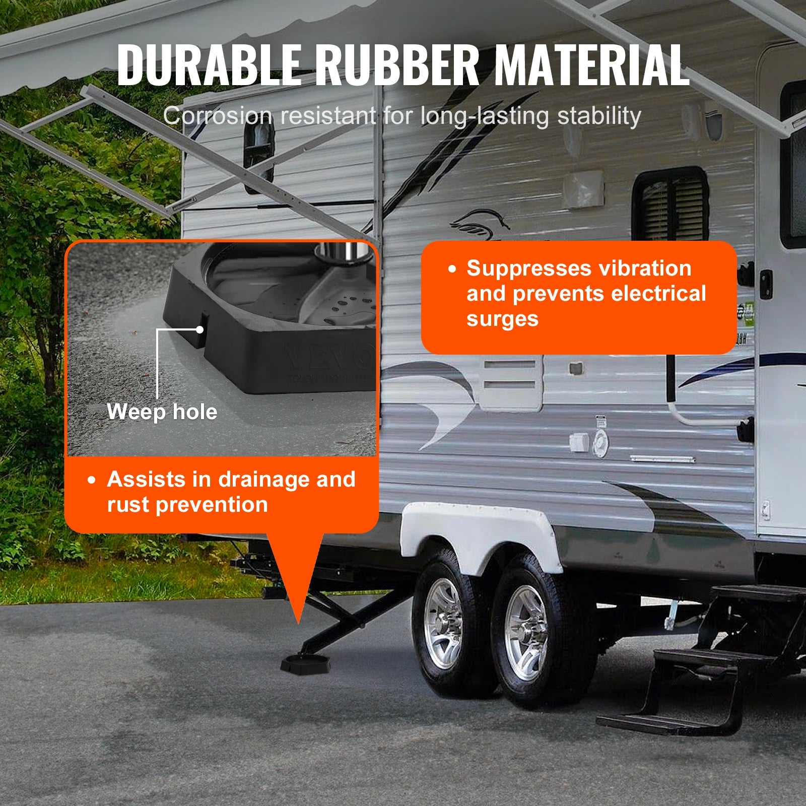 RV Leveling Pads Round Feet