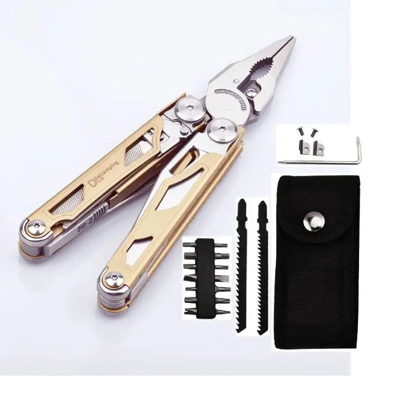 Multi tool with case and replaceable parts
