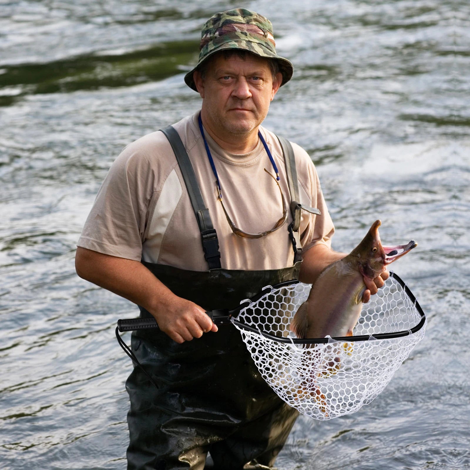 Foldable Fishing Net for Trout and Fly Fishing