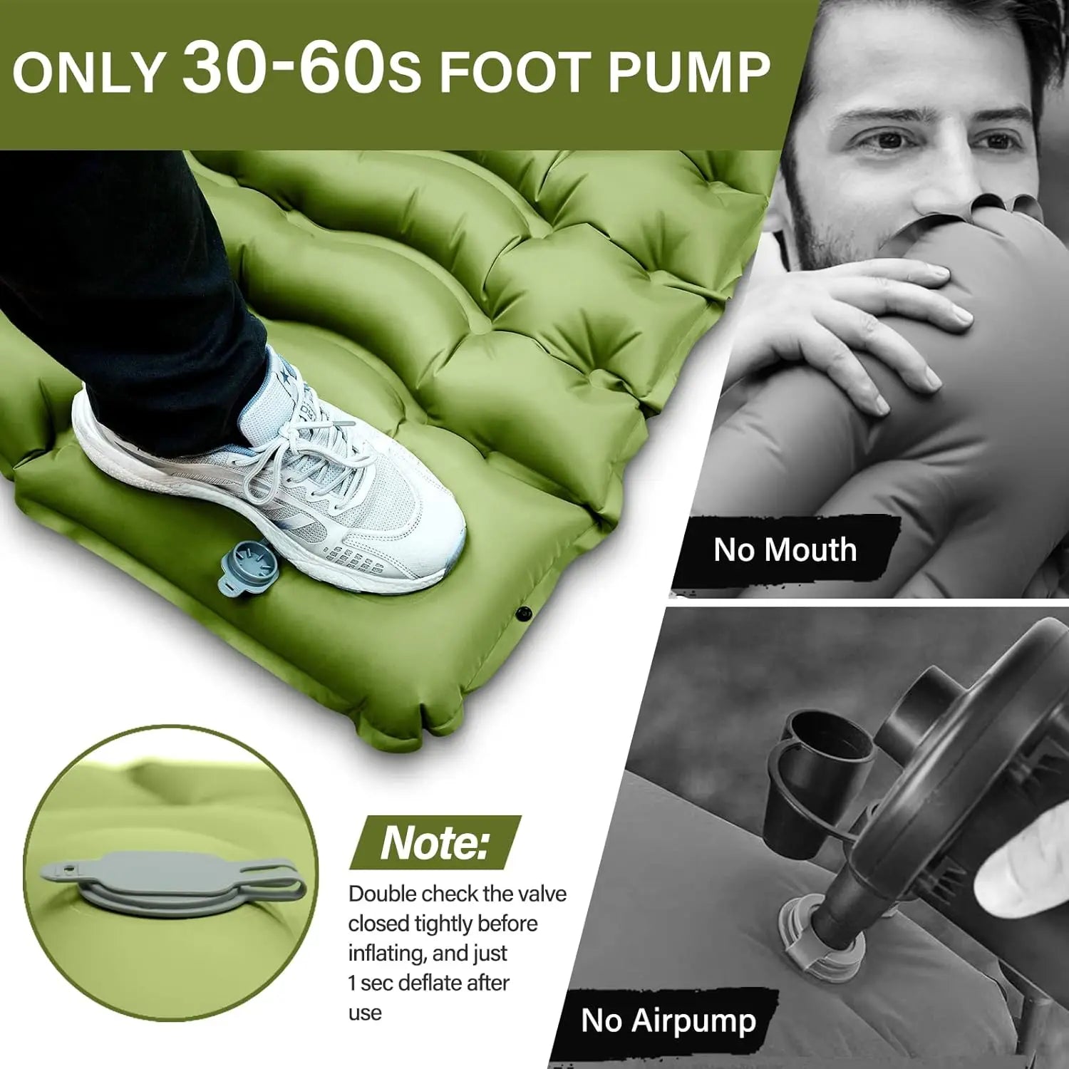 Outdoor camping super thick 4-inch inflatable sleeping mat