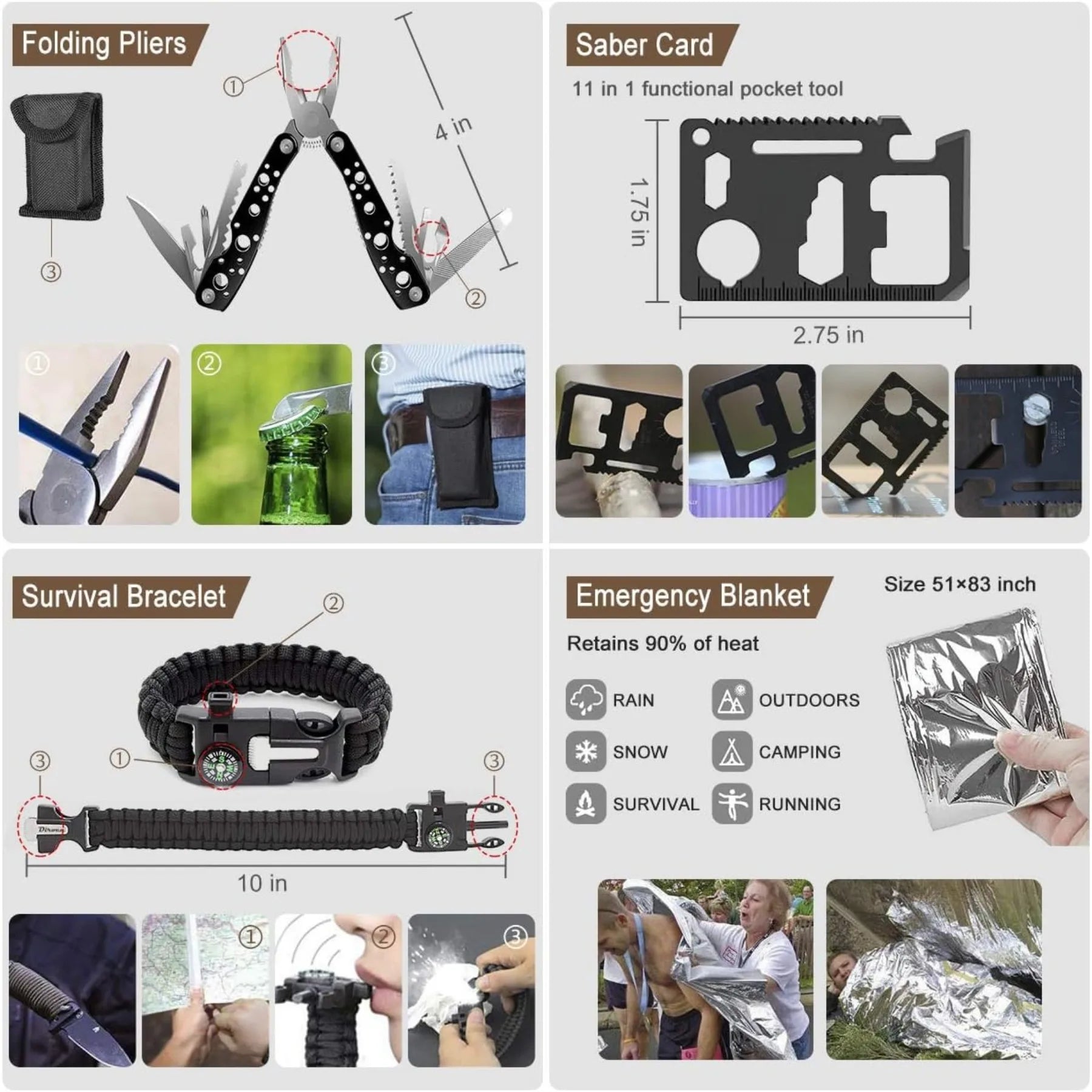 238Pcs Emergency Survival Kit