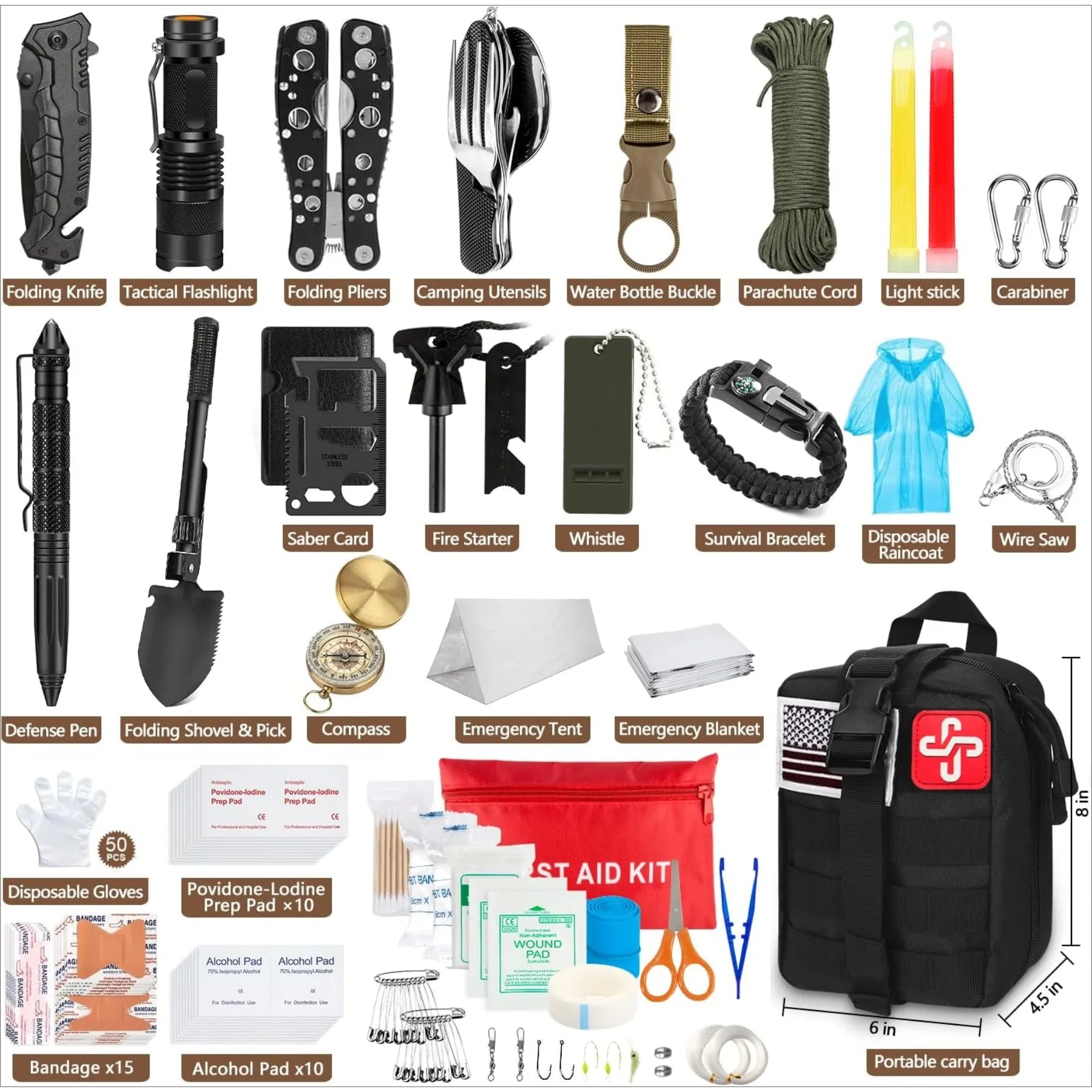 238Pcs Emergency Survival Kit