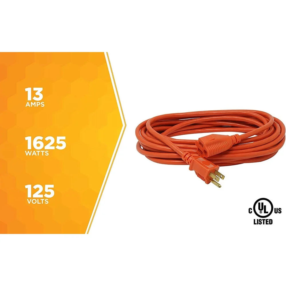 100FT Heavy Duty 16 Gauge Outdoor Extension Cord
