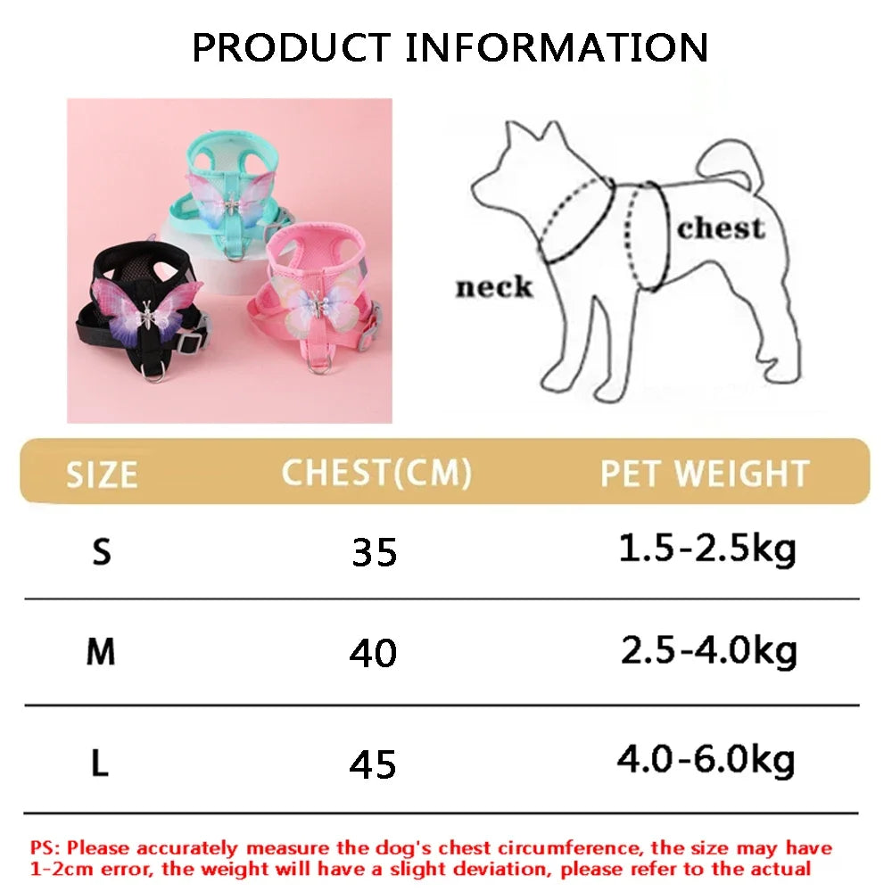 Butterfly Cute Breathable Dog Harness