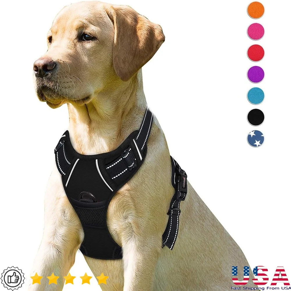 Harness Large Dogs Reflective Heavy Duty Front Clip