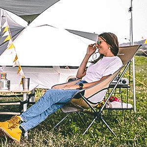 Folding Camping Chair with storage bags.