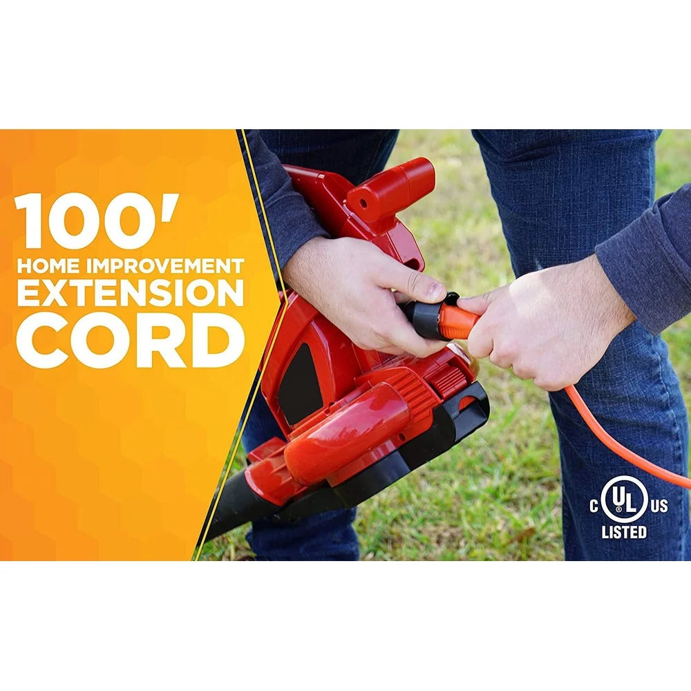 100FT Heavy Duty 16 Gauge Outdoor Extension Cord