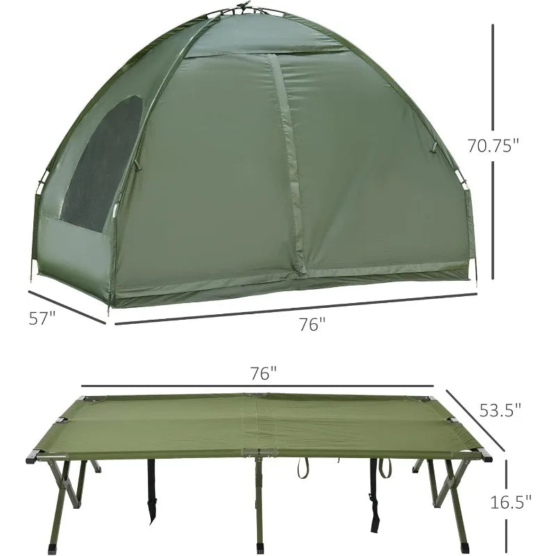 2 Person Foldable Camping Cot with Tent