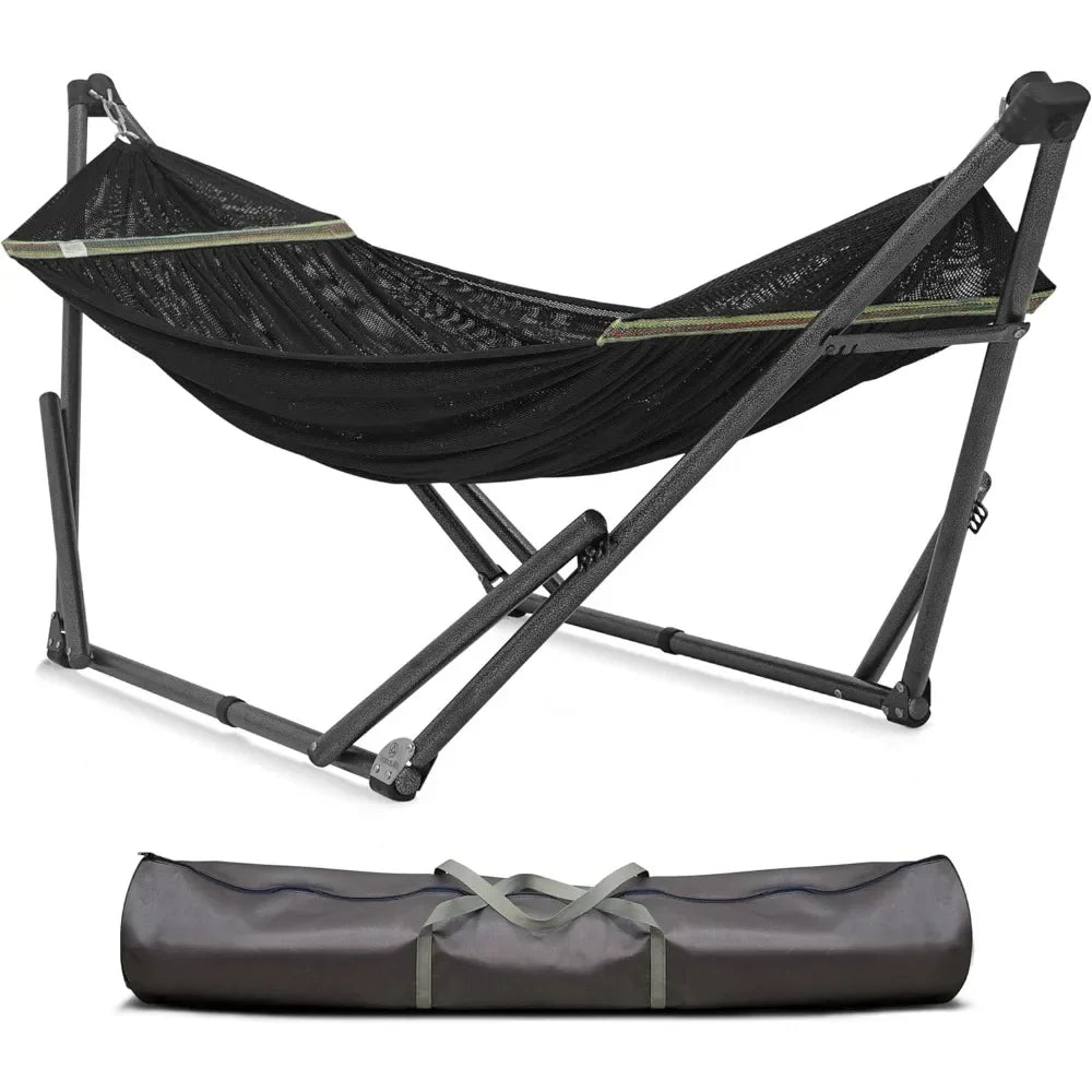Foldable Hammock with Stand, 550 lbs Capacity