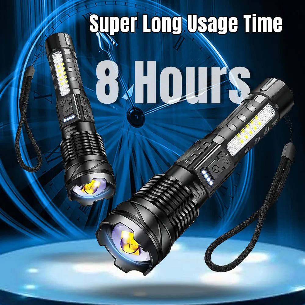 Zoomable Super Bright Flashlight 30W 7Mode