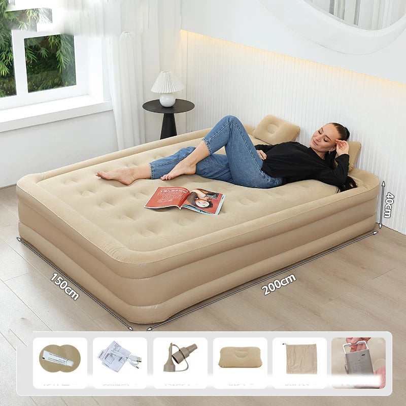 Automatic Inflatable Mattress made of PVC with Built-In Pump