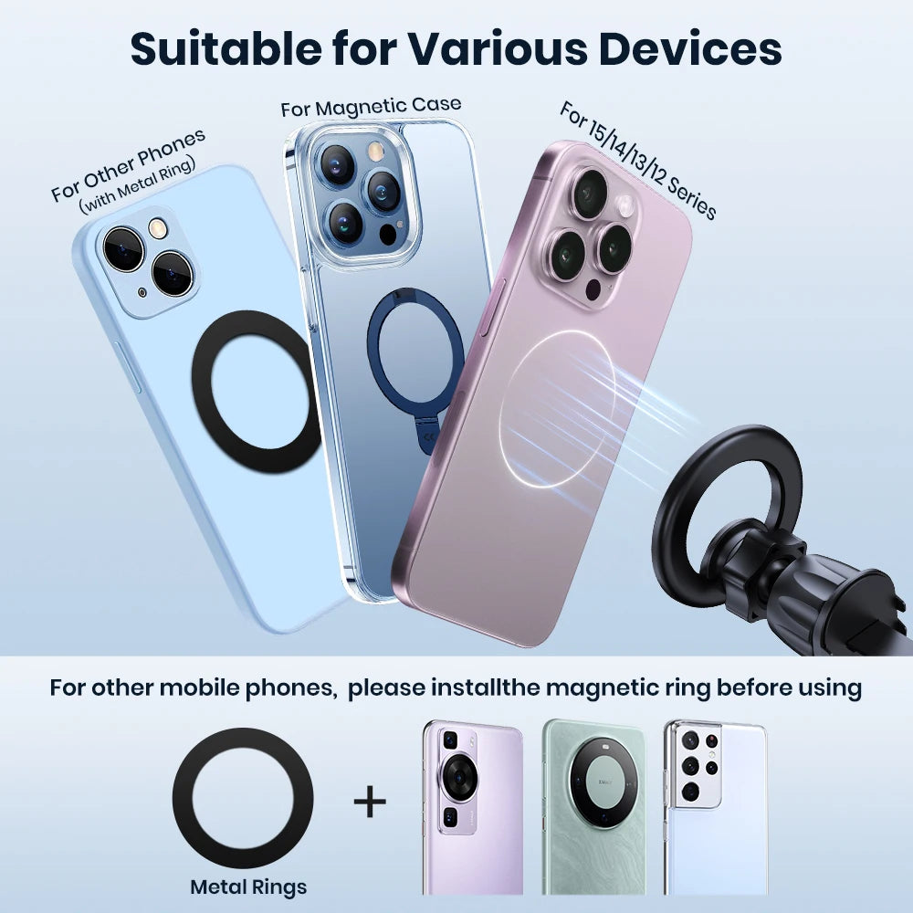 Mag-Safe Phone Holder Magnetic Car Mount, Air Vent