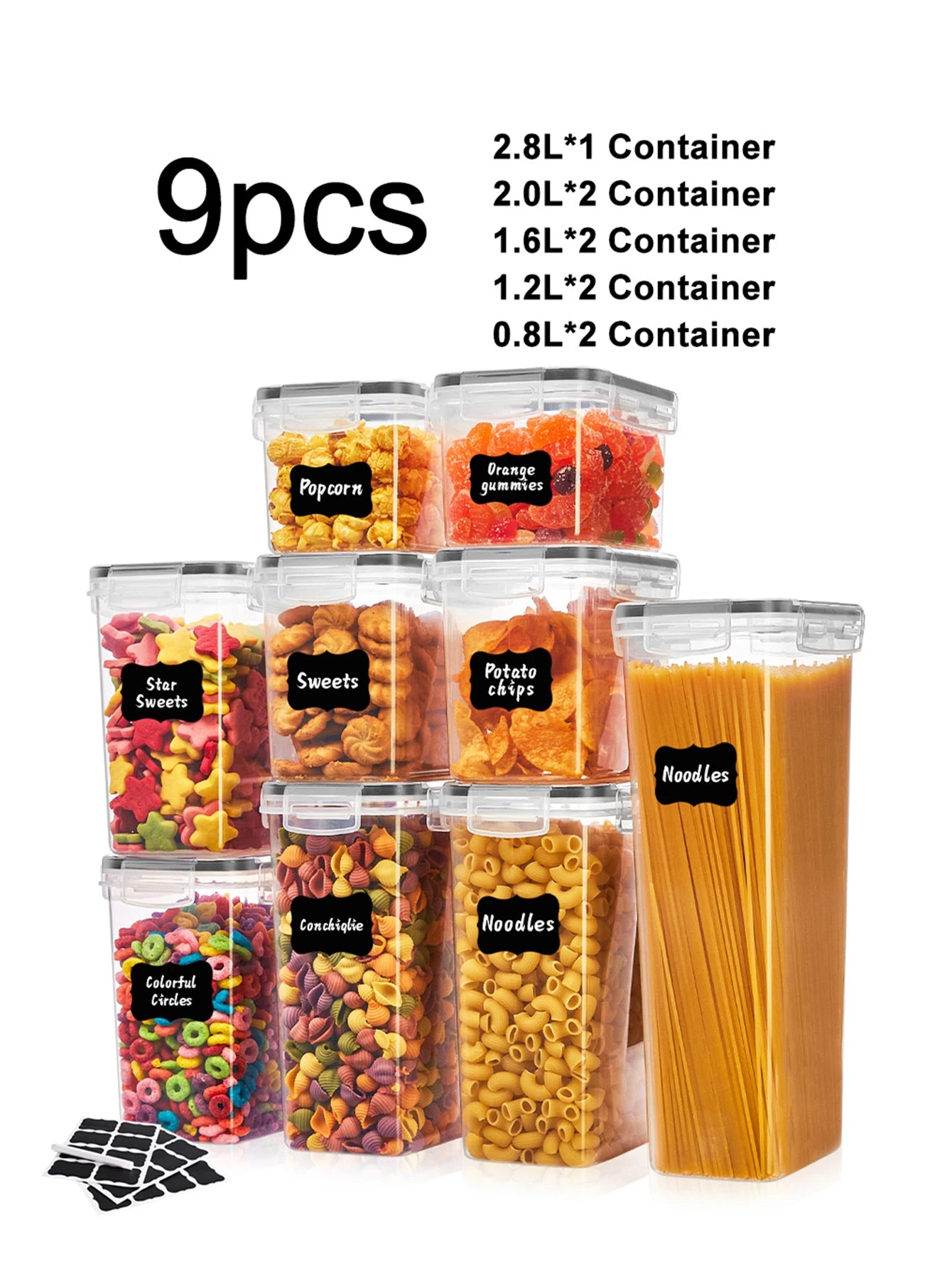 9pcs Sealed food storage containers for your RV