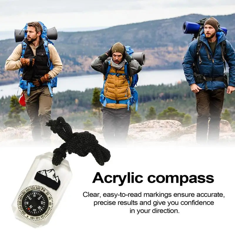 Map Ruler Compass Portable Acrylic Multifunctional