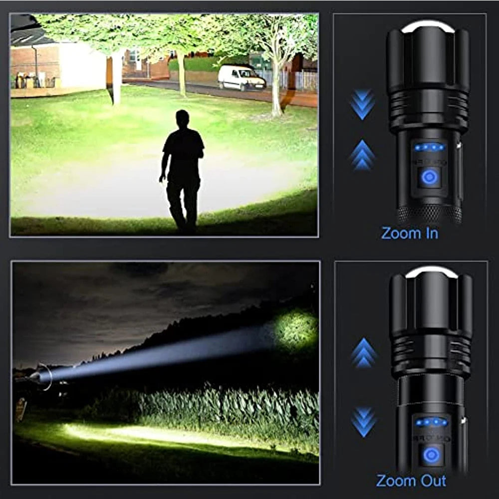 Rechargeable Super Bright Flashlight 7Modes
