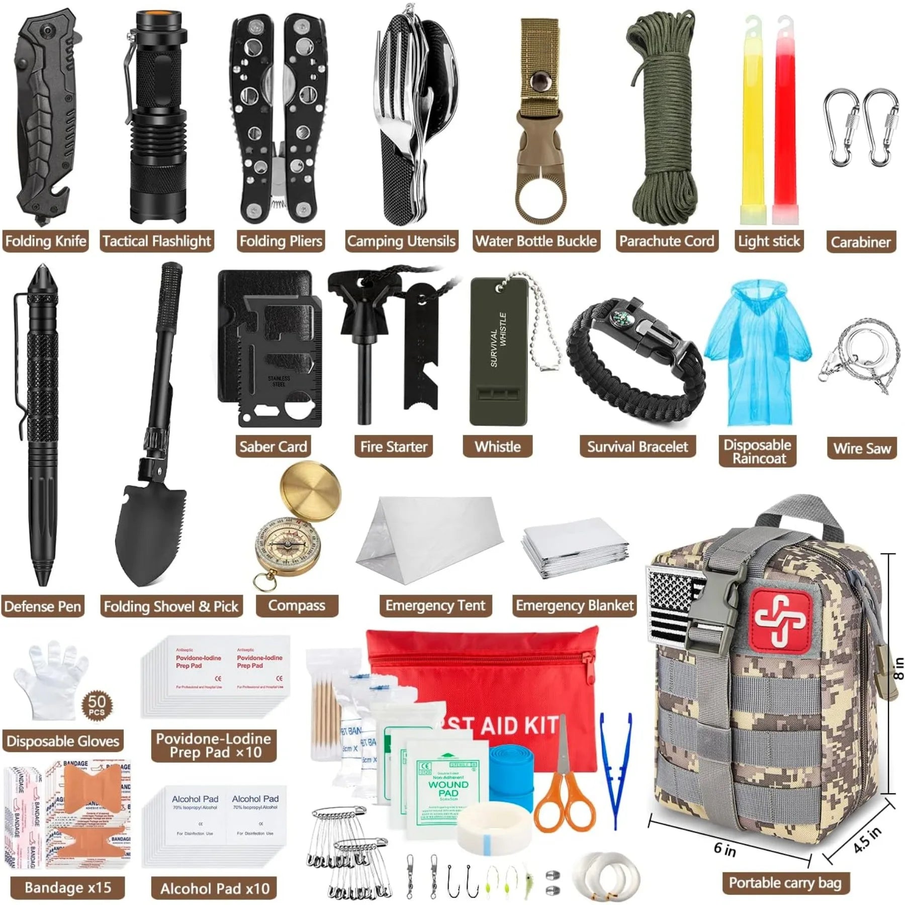 238Pcs Emergency Survival Kit