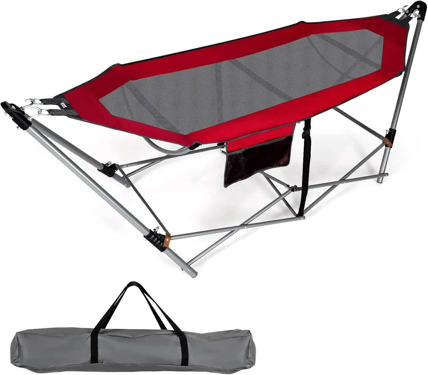 Lounge Camping Bed with Hammock Stand Portable Folding