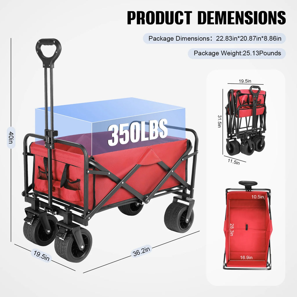 Beach Wagon Foldable All Terrain Cart