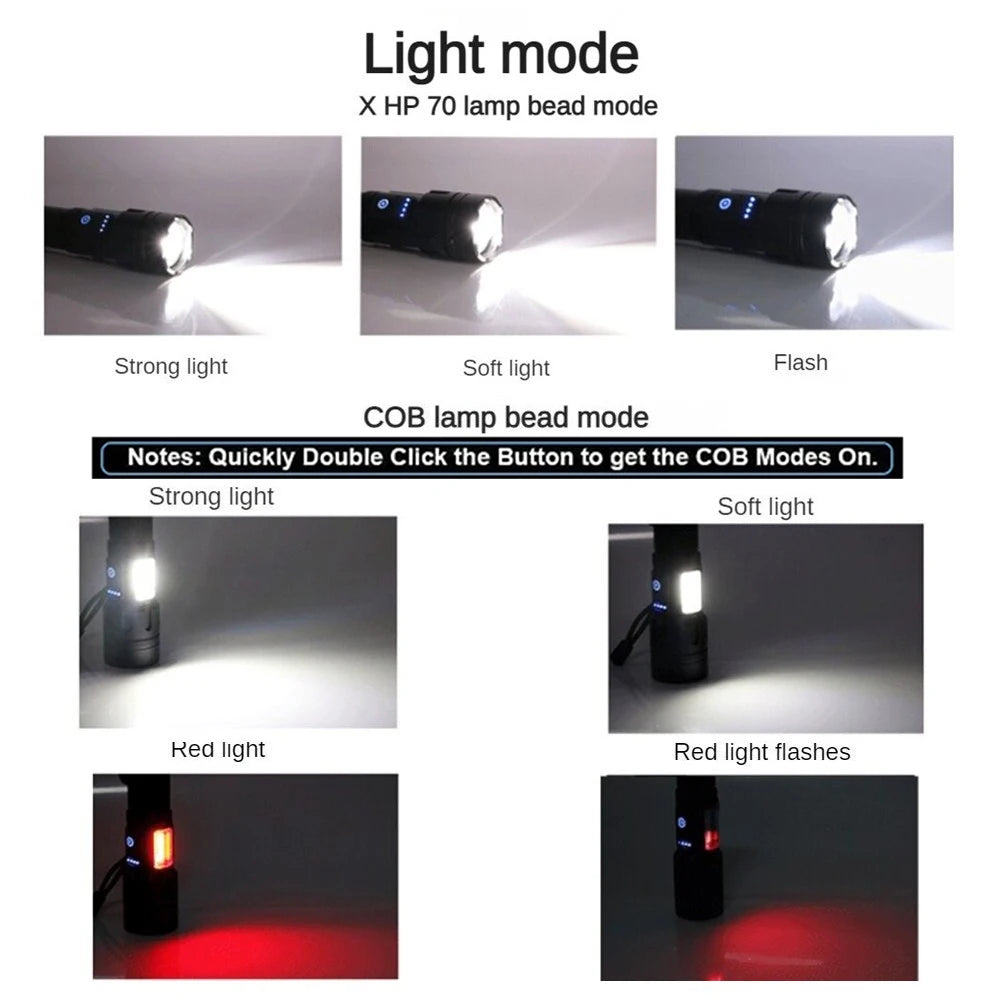 Rechargeable Super Bright Flashlight 7Modes
