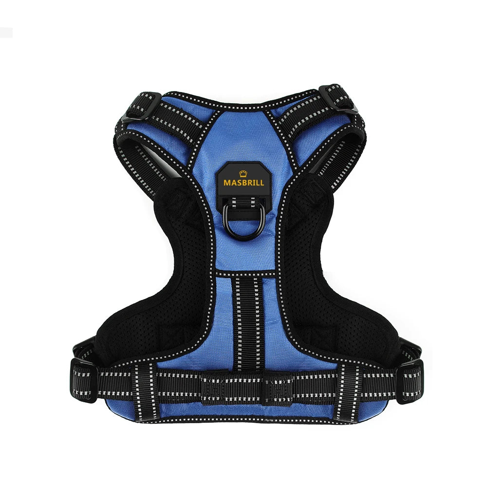 Dog Harness No Pull Nylon Adjustable Reflective Dog Vest