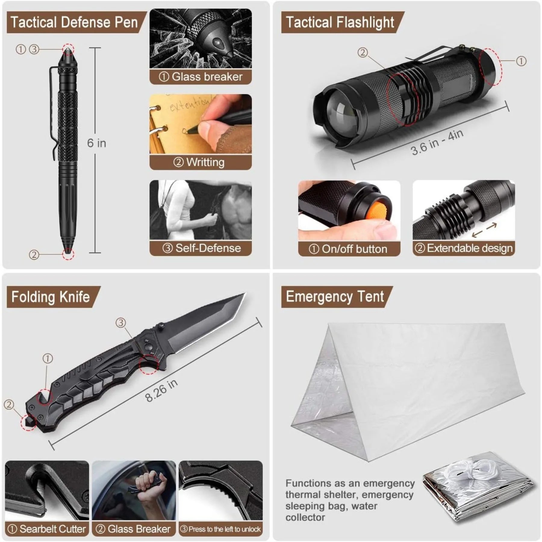 238Pcs Emergency Survival Kit