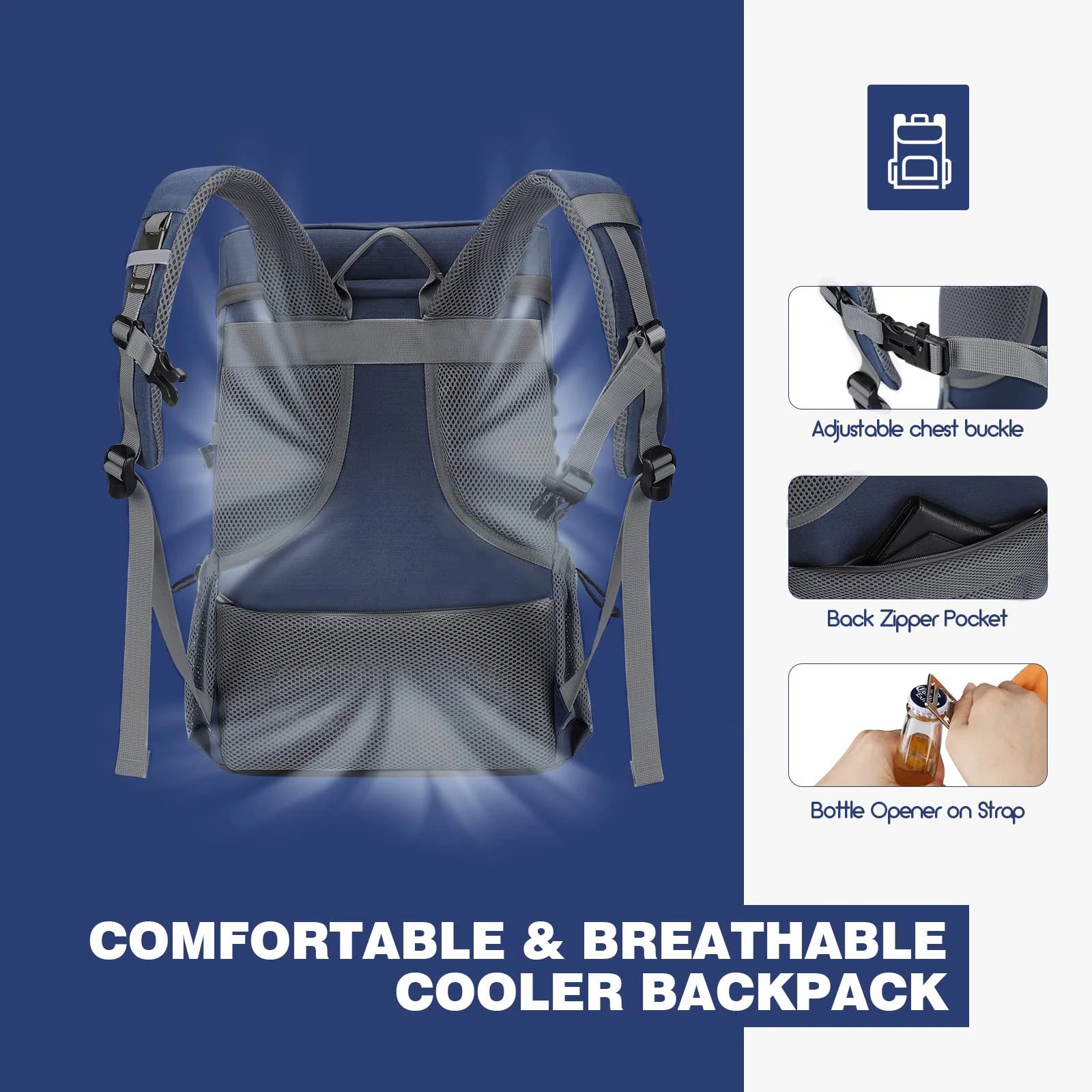35 Can Backpack Leakproof Insulated Soft Cooler