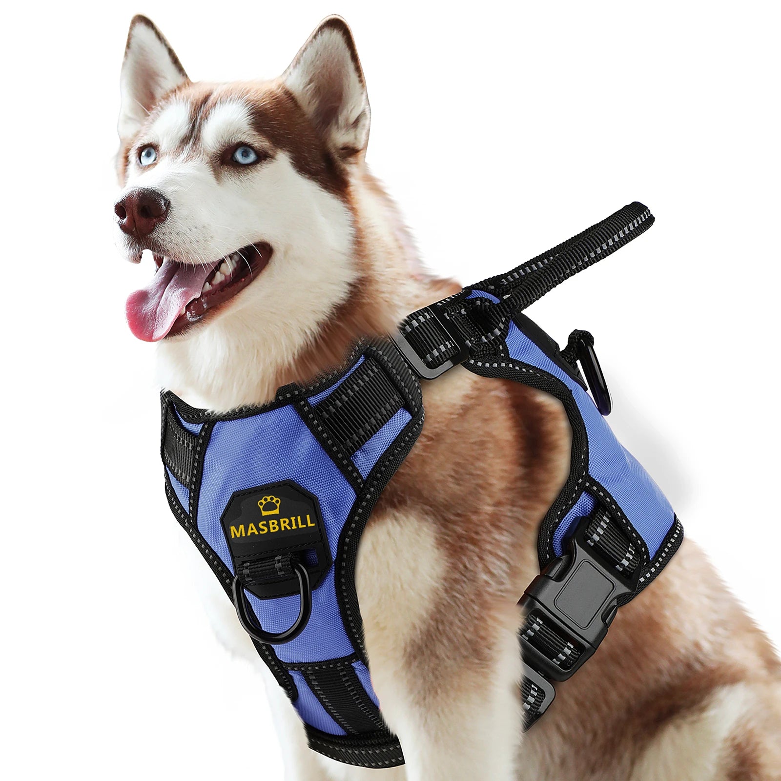 Dog Harness No Pull Nylon Adjustable Reflective Dog Vest